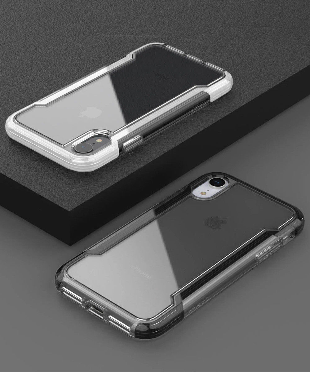 Raptic Clear Apple iPhone XR hoesje transparant zwart afbeelding 4