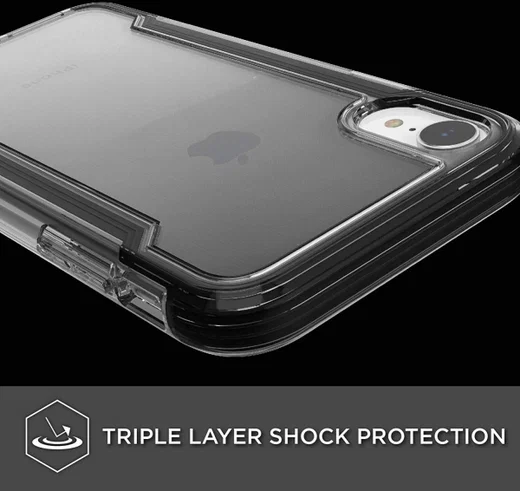 Raptic Clear Apple iPhone XR hoesje transparant zwart afbeelding 12
