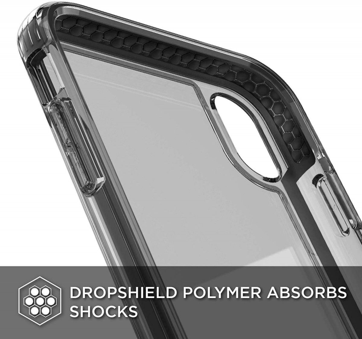Raptic Clear Apple iPhone XR hoesje transparant zwart afbeelding 10