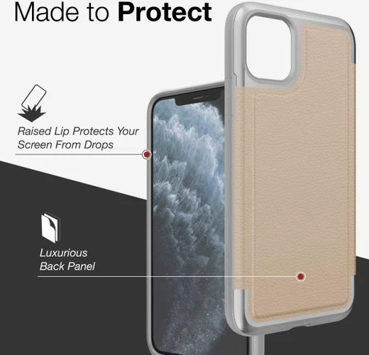 Raptic Prime Apple iPhone 11 Pro Max Hoesje Beige afbeelding 13