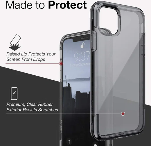 Raptic Air Apple iPhone 11 Pro Max Hoesje Transparant/Zwart afbeelding 10