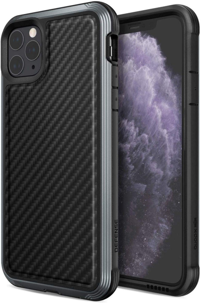 Raptic Lux Apple iPhone 11 Pro Max Hoesje Carbon Fiber Zwart afbeelding 1
