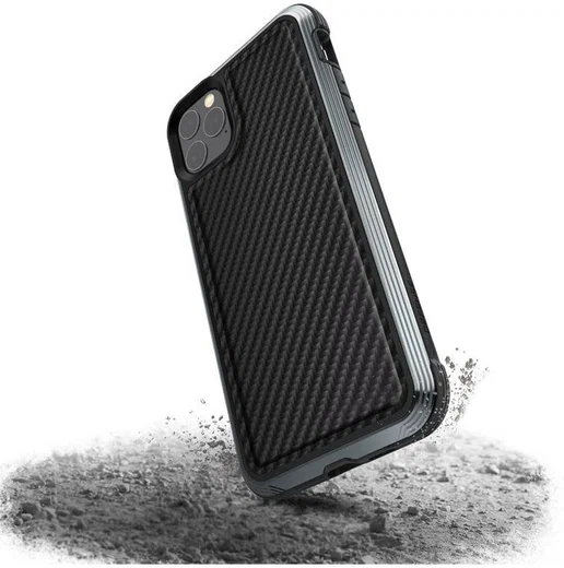 Raptic Lux Apple iPhone 11 Pro Max Hoesje Carbon Fiber Zwart afbeelding 2