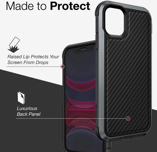 Raptic Lux Apple iPhone 11 Hoesje Carbon Fiber Zwart afbeelding 12