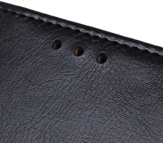 Sony Xperia 5 Litchi Skin Portemonnee Hoesje Zwart afbeelding 10