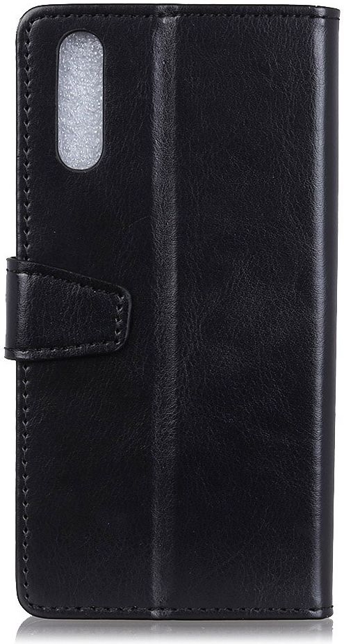 Sony Xperia 5 Litchi Skin Portemonnee Hoesje Zwart afbeelding 2