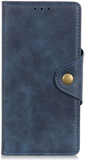 Sony Xperia 5 Vintage Portemonnee Hoesje met Drukknoop Sluiting Blauw afbeelding 6