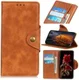 Sony Xperia 5 Vintage Portemonnee Hoesje met Drukknoop Sluiting Bruin afbeelding 1