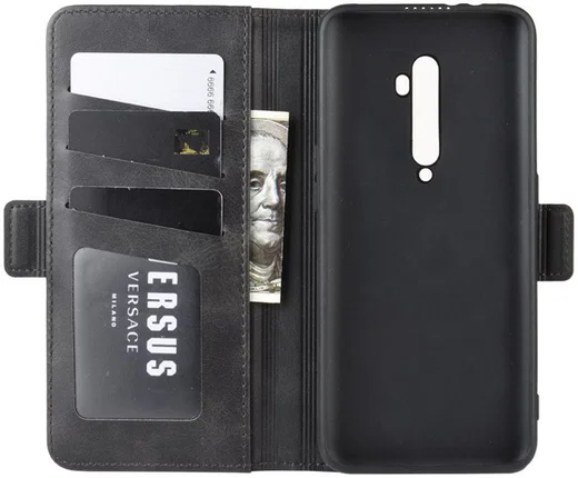 Oppo Reno 2 Stand Portemonnee Hoesje Zwart afbeelding 1