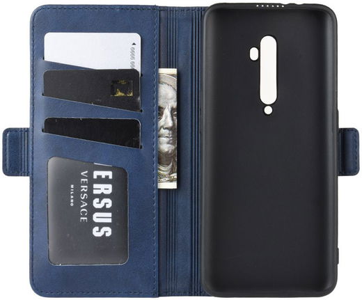 Oppo Reno 2 Stand Portemonnee Hoesje Blauw afbeelding 2