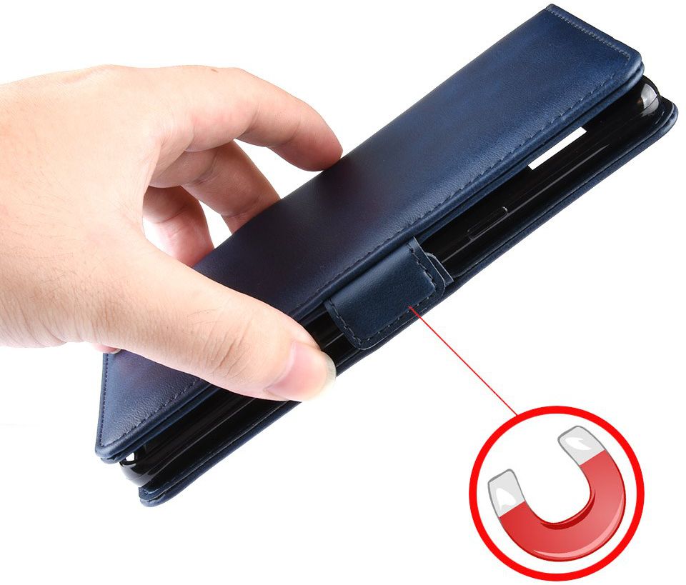 Oppo Reno 2 Stand Portemonnee Hoesje Blauw afbeelding 3