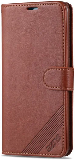 AZNS Oppo Reno 2 Portemonnee Stand Hoesje Coffee afbeelding 4
