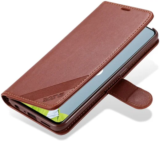AZNS Oppo Reno 2 Portemonnee Stand Hoesje Coffee afbeelding 1
