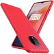 OnePlus 7T Twill Slim Texture Back Cover Rood afbeelding 2