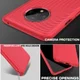 OnePlus 7T Twill Slim Texture Back Cover Rood afbeelding 5