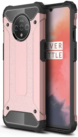 OnePlus 7T Hybride Hoesje Roze afbeelding 1