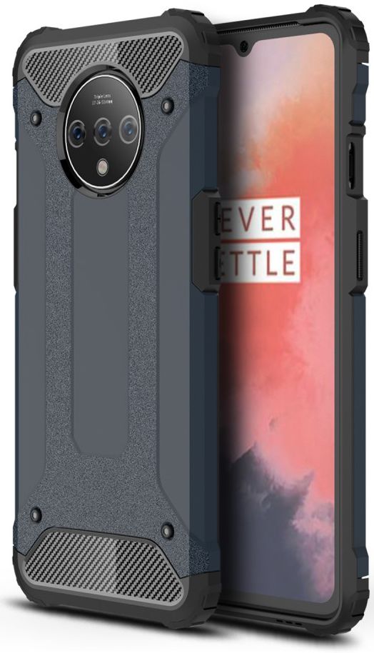 OnePlus 7T Hybride Hoesje Donker Blauw afbeelding 1