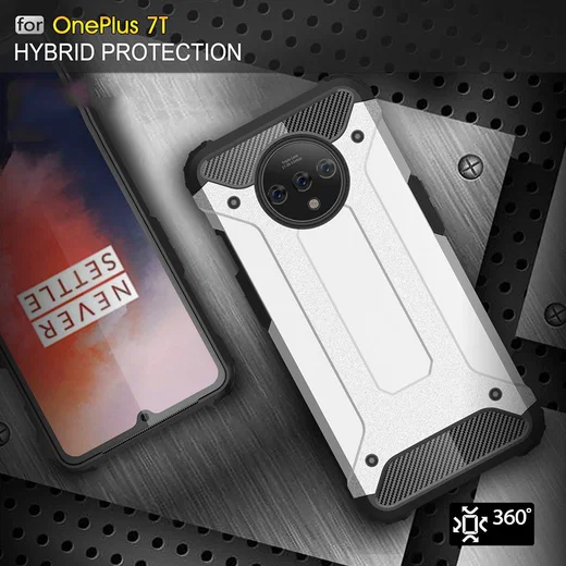 OnePlus 7T Hybride Hoesje Donker Blauw afbeelding 7