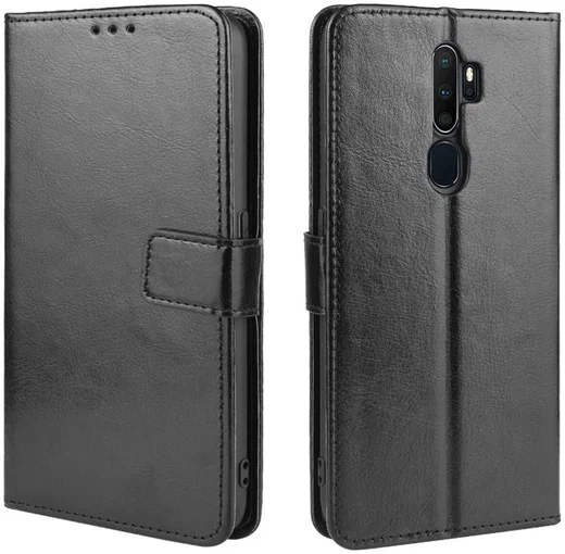Oppo A5 / A9 (2020) Hoesje Portemonnee Kunstleer Zwart afbeelding 5