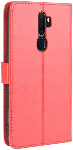 Oppo A5 / A9 (2020) Crazy Horse Portemonnee Hoesje Rood afbeelding 8