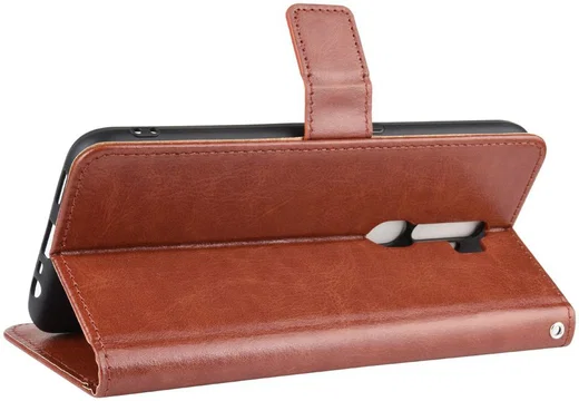 Oppo A5 / A9 (2020) Crazy Horse Portemonnee Hoesje Bruin afbeelding 5