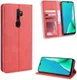 Oppo A5 / A9 (2020) Retro Stijl Kunstleren Portemonnee Hoesje Rood afbeelding 2