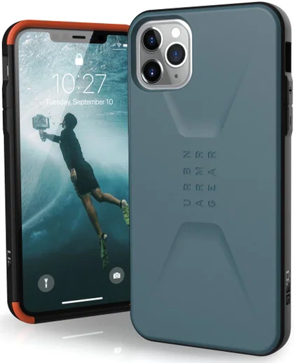 Urban Armor Gear Civilian Series Apple iPhone 11 Pro Max Hoesje Blauw afbeelding 1