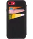 Senza Pure Apple iPhone SE (2020) Hoesje Dun Leren Wallet Case Zwart afbeelding 2