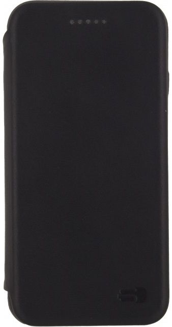Senza Pure Apple iPhone SE (2020) Hoesje Dun Leren Wallet Case Zwart afbeelding 3