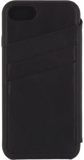 Senza Pure Apple iPhone SE (2020) Hoesje Dun Leren Wallet Case Zwart afbeelding 5