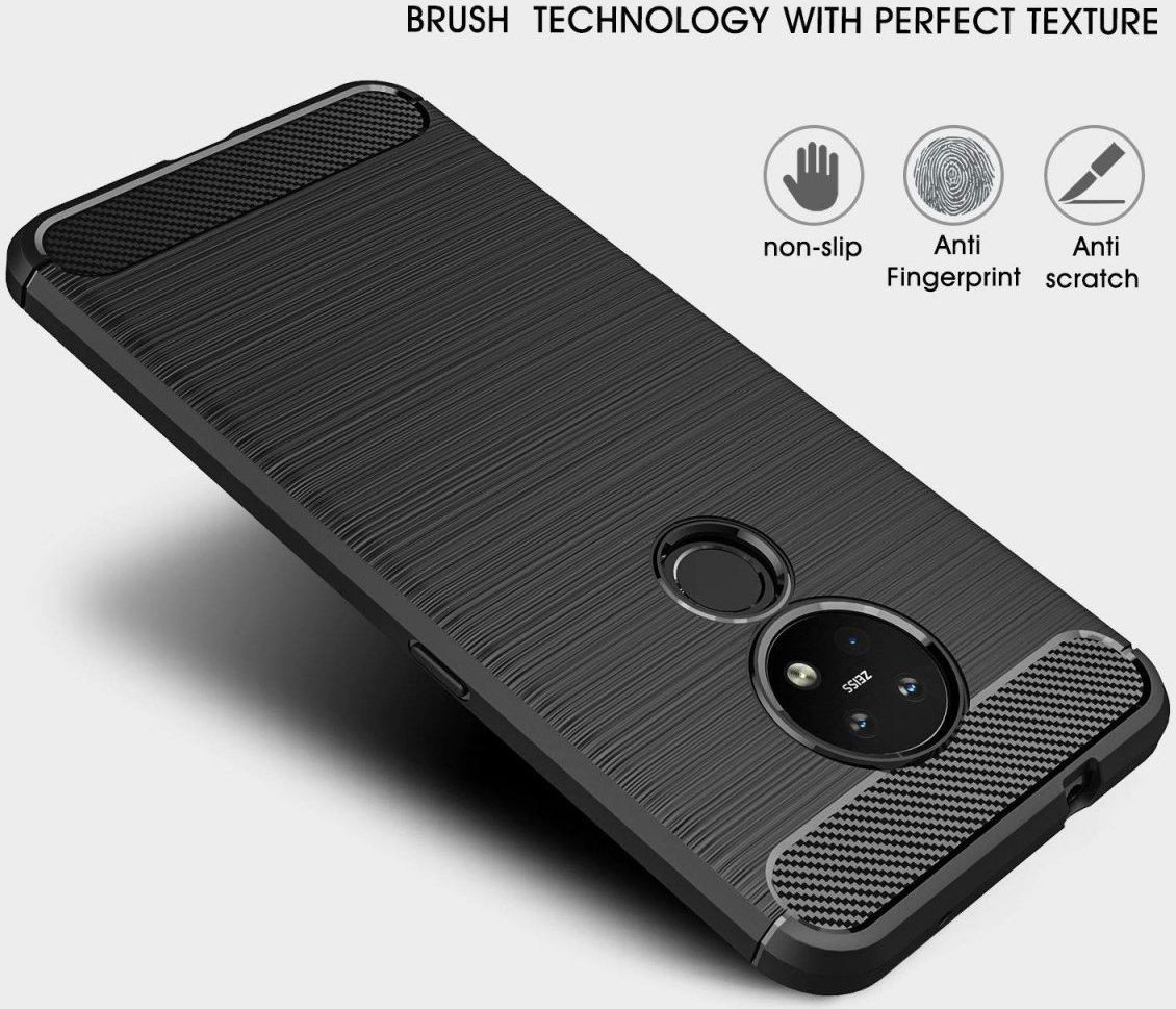 Nokia 6.2 / 7.2 Geborsteld TPU Hoesje Zwart afbeelding 5