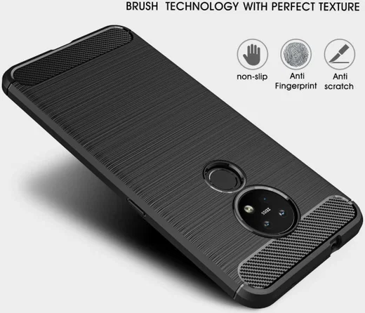 Nokia 6.2 / 7.2 Geborsteld TPU Hoesje Zwart afbeelding 5