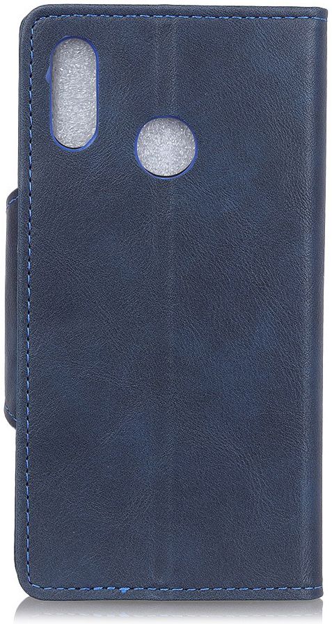 Motorola Moto E6 Plus Vintage Portemonnee Hoesje Drukknoop Blauw afbeelding 10