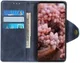Motorola Moto E6 Plus Vintage Portemonnee Hoesje Drukknoop Blauw afbeelding 2