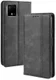 Google Pixel 4 XL Hoesje Retro Wallet Book Case Kunst Leer Zwart afbeelding 2