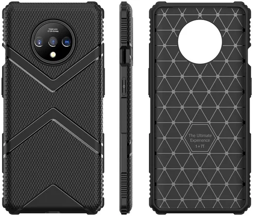 OnePlus 7T Armor Defence Hoesje Zwart afbeelding 4