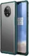 OnePlus 7T Slim Fit Hybride Hoesje Transparant/Midnight Green afbeelding 1