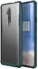 OnePlus 7T Pro Slim Fit Hybride Hoesje Transparant/Midnight Green afbeelding 1