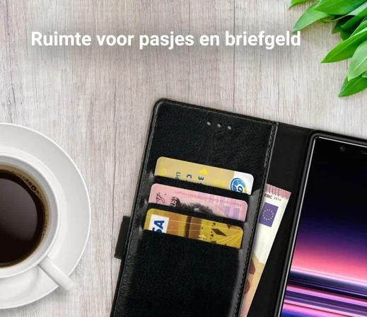 Rosso Element Sony Xperia 5 Hoesje Book Cover Zwart afbeelding 8