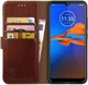 Rosso Element Motorola Moto E6s / E6 Plus Hoesje Book Cover Bruin afbeelding 1