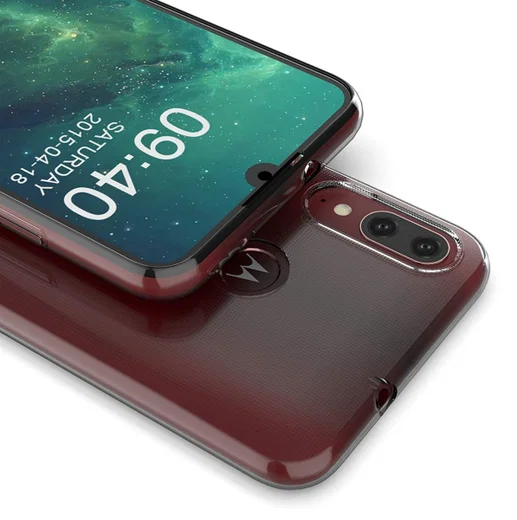 Motorola Moto E6s / E6 Plus Hoesje Dun TPU Transparant afbeelding 5