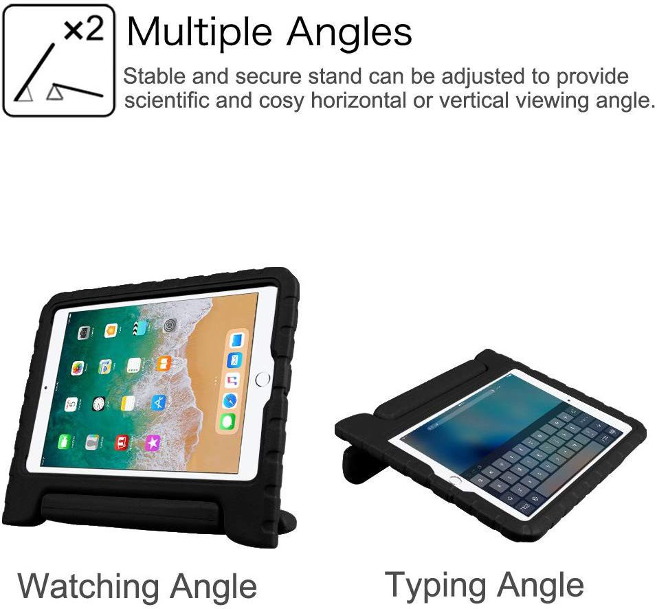 iPad 10.2 2019 / 2020 / 2021 Kinder Tablethoes met Handvat Zwart afbeelding 9