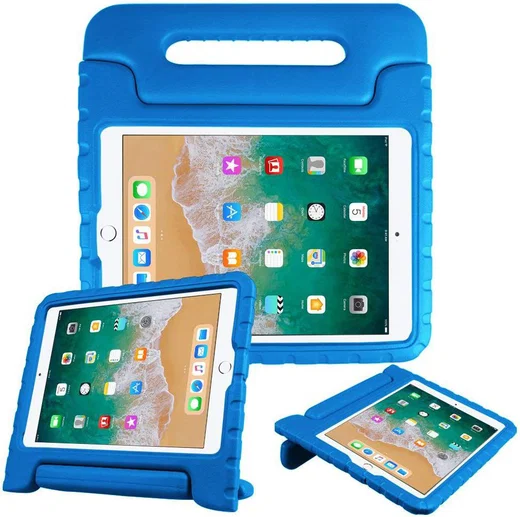 iPad 10.2 2019 / 2020 / 2021 Kinder Tablethoes met Handvat Blauw afbeelding 1