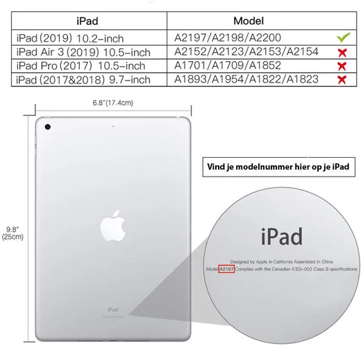 iPad 10.2 2019 / 2020 / 2021 Kinder Tablethoes met Handvat Rood afbeelding 7