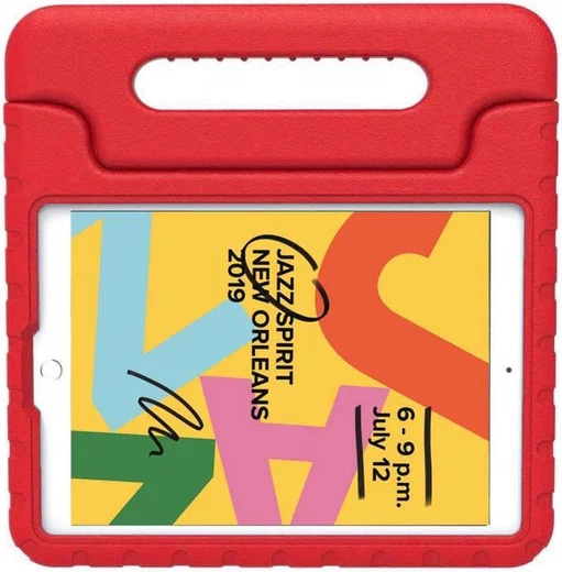 iPad 10.2 2019 / 2020 / 2021 Kinder Tablethoes met Handvat Rood afbeelding 1