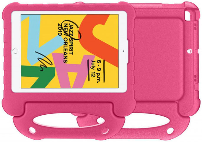 iPad 10.2 2019 / 2020 / 2021 Kinder Tablethoes met Handvat Roze afbeelding 7