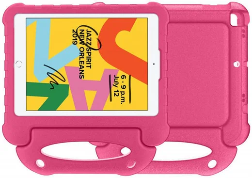 iPad 10.2 2019 / 2020 / 2021 Kinder Tablethoes met Handvat Roze afbeelding 7