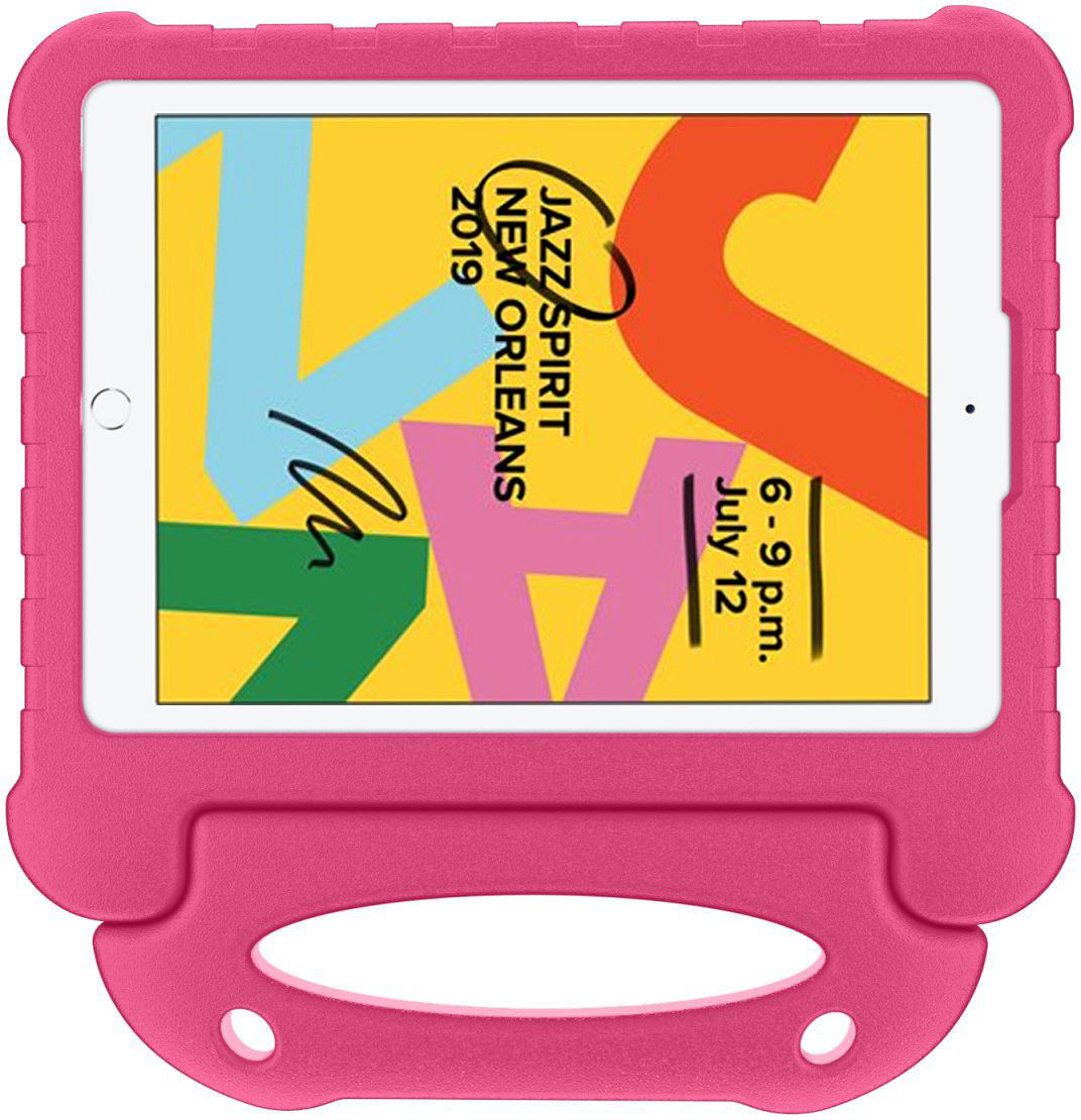 iPad 10.2 2019 / 2020 / 2021 Kinder Tablethoes met Handvat Roze afbeelding 1