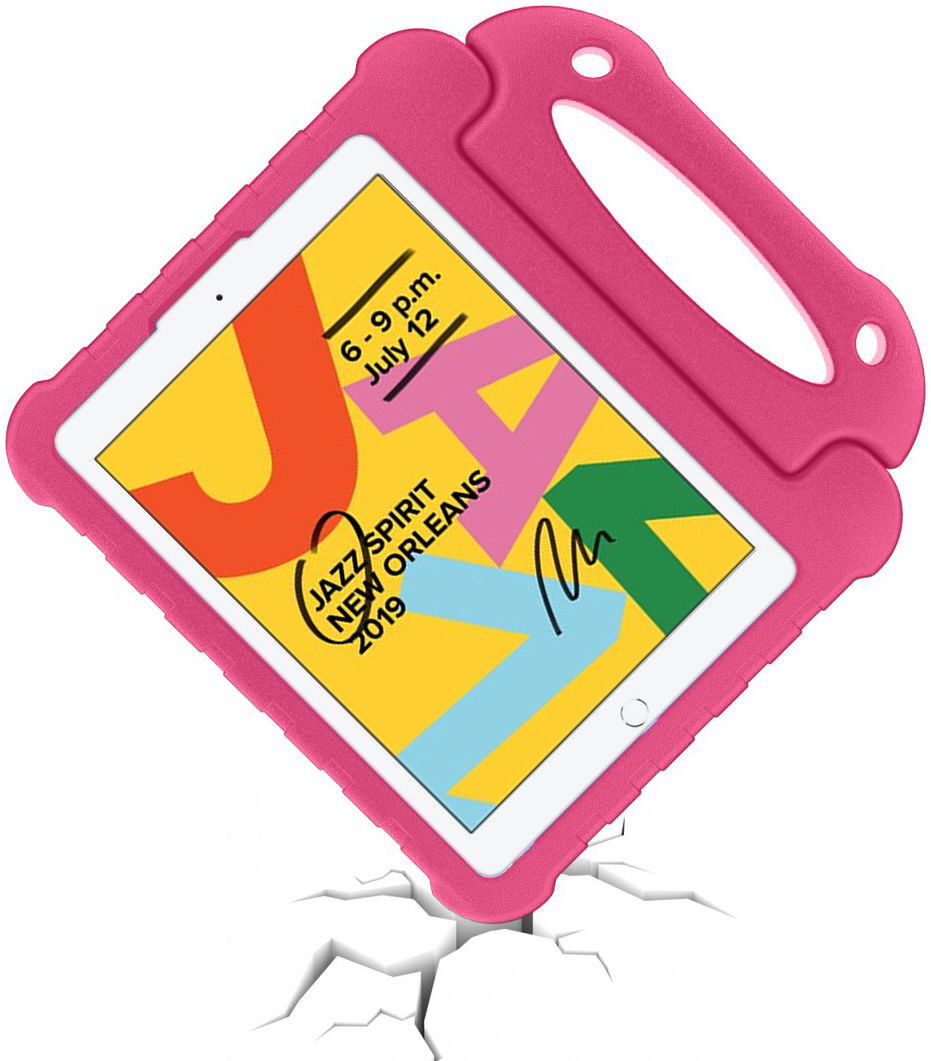 iPad 10.2 2019 / 2020 / 2021 Kinder Tablethoes met Handvat Roze afbeelding 6