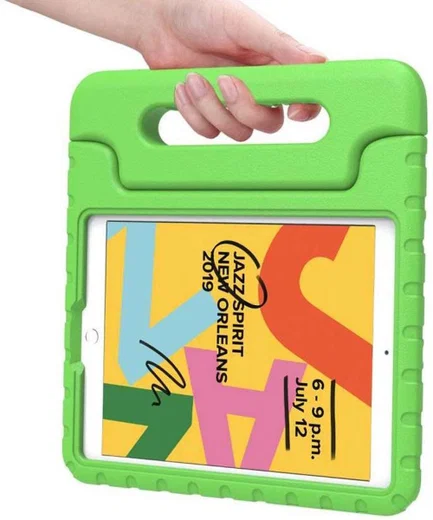 iPad 10.2 2019 / 2020 / 2021 Kinder Tablethoes met Handvat Groen afbeelding 6
